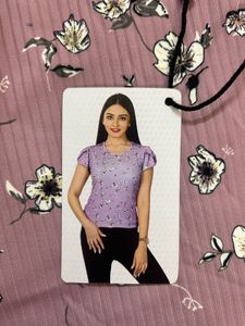 Floral Ribbed Top