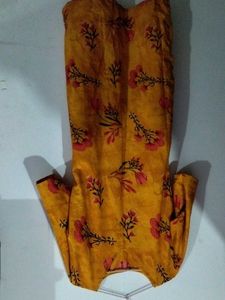 Yellow Floral Print Kurta