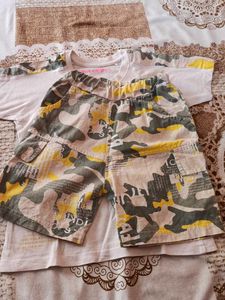Boy's Camo Shorts Set