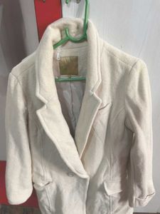 Women's Beige trench fur coat