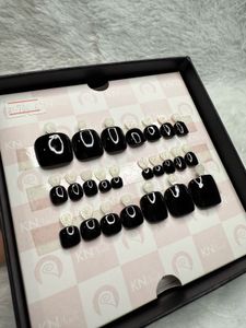 (Sale) Black Press On Nails 4 Ur Toes- Leg