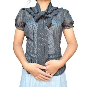 Black Mesh Top