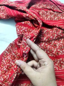 Red Floral Print Kurti