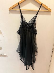 Black Lace & Mesh Babydoll