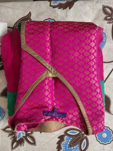 Pink Anarkali Chanderi Cotton Kurta