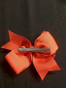 Bow Design Hair Clip Accessory Red