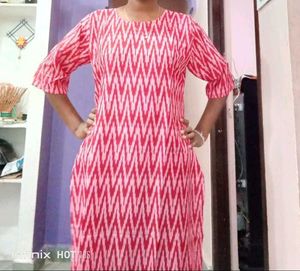 2days Offer Red Daily Wear Kurta New One. Not Wore