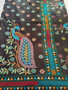 Brand New Black Saree with Attached blouse piece