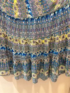 Tiered Floral Print Skirt