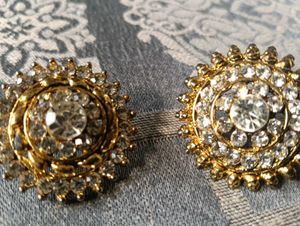 Gold Rhinestone Earrings