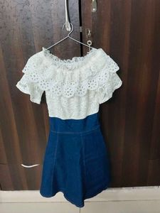 Lace & Denim Dress