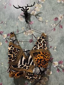 Animal Print Crop Top