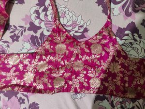 Chanderi Silk Back Typing Crop Top &amp; Palazzo