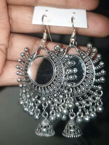 Silver Mirror Earrings