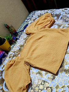 Mustard Tie-Front Top