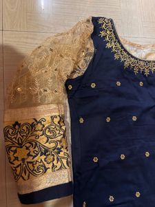Navy Blue Kurta With Pants