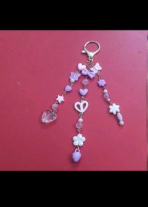 Cutesy Purple Multi Layer Keychain
