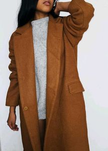 Korean Pure Stylish Brown Overcoat