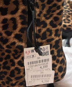 Zara animal Print Ankle Boots