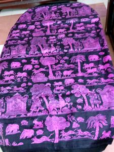 Black Sareewith Kalamkari Design.