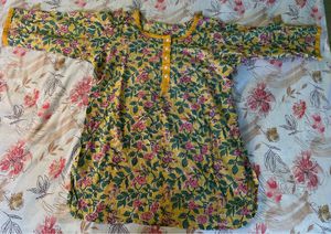 Yellow Flower Pattern Top