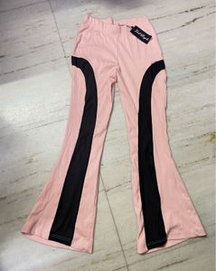 Pink Flared Gym Pants