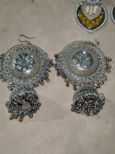 Boho Silver Tone Earring Bundle