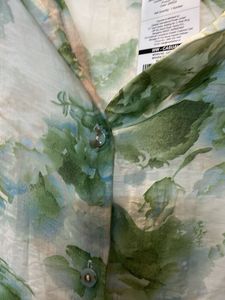Polyester Green Floral Shirt Women