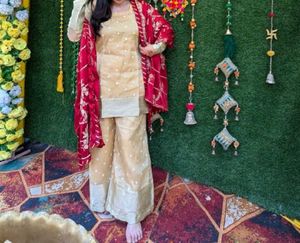 Gold color Kurta Set