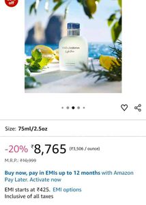 D&amp;G Light Blue Pour Homme