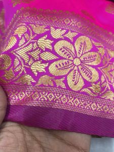 Pink Banarasi saree