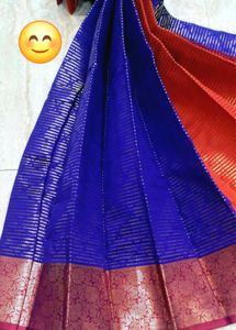 Elegant Blue &amp; Red Saree