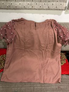 peach fabcy top