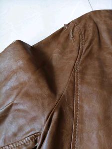 Zara Brown Faux Leather Jacket