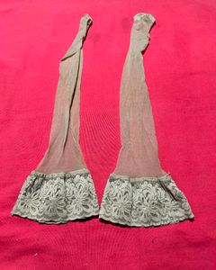 SHEIN Lace Slip Set with Stockings