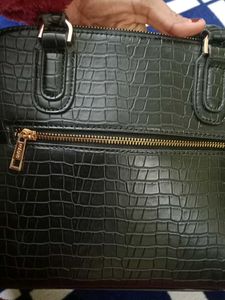 Milano Black &amp; White Satchel Bag