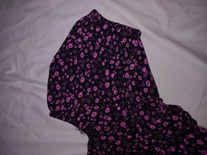 Aline Pink,black Dress Size:-S