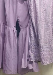 Sharara Lavender Kurta Set 2 time wear