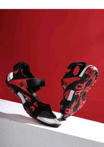 Stylish Red & Black Sandals
