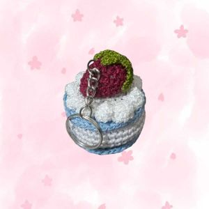 Crochet Cake Bag Charm