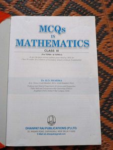 Mathematics MCQ Class IX Textbook