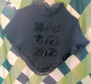 Stylish Black Poncho