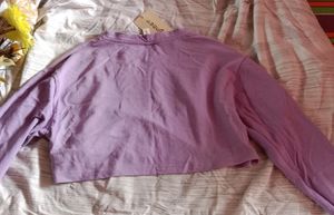 Lavender Long Sleeve Crop Top 💜