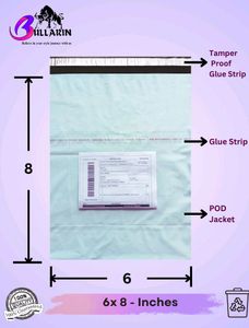 💥100 - 6x8 Inches Small Size Plain Poly Bags -POD