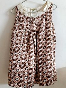 Retro Print Sleeveless Top