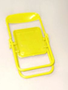 A miniature yellow folding chair Stand