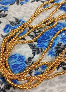 Golden Big And Medium Metal Beads