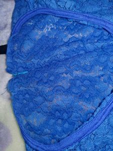 Blue Lace Sleeveless Dress