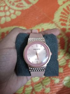 RRADO Quartz Watch - Rose Gold &amp; Rhinestones