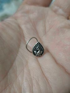 Vintage Silver Peacock Nose Ring